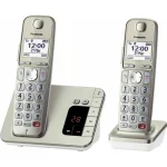 Panasonic KX-TGE262GN Ασύρματο Τηλέφωνο Duo Champagne