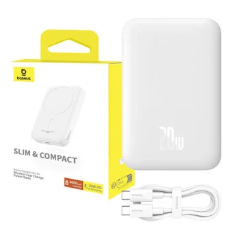Baseus Mini MagSafe Power Bank 6000mAh 20W με Θύρα USB-C Λευκό P10059002223-00
