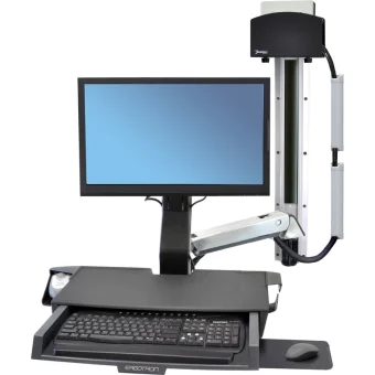 Ergotron StyleView Sit-Stand Combo System with Worksurface 45-272-026