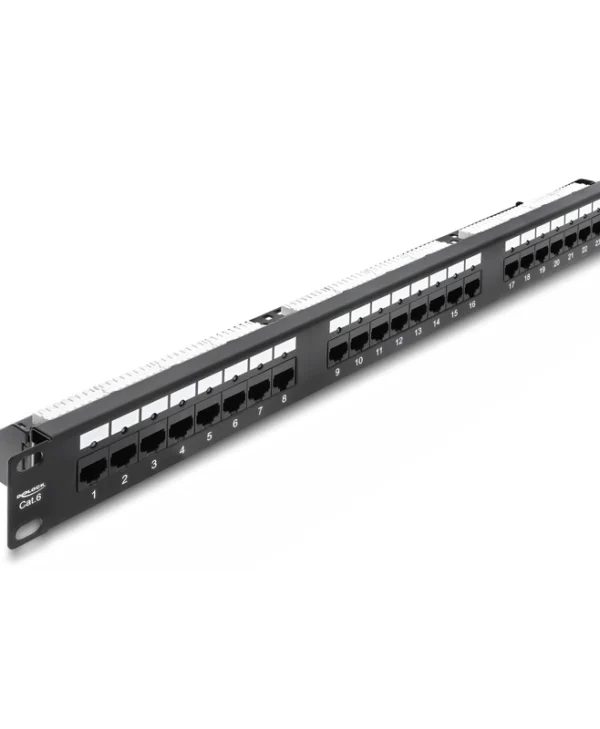 DeLock Patch Panel Unshielded για Rack 1U 19" 24 Θυρών Μαύρο 91087