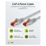 Wentronic U/FTP (STP) Cat.5 (100Mbps) Καλώδιο Δικτύου Ethernet 0.50m Γκρι 50885 - Image 3