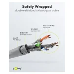 Wentronic U/FTP (STP) Cat.5 (100Mbps) Καλώδιο Δικτύου Ethernet 0.50m Γκρι 50885 - Image 5