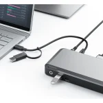 Alogic Universal Dual 4K Dockin USB-C Docking Station με DisplayPort 4K PD Ethernet και σύνδεση 2 Οθονών Γκρι DUPRDX2-WW - Image 2
