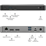Alogic Universal Dual 4K Dockin USB-C Docking Station με DisplayPort 4K PD Ethernet και σύνδεση 2 Οθονών Γκρι DUPRDX2-WW - Image 6