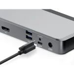 Alogic Universal Dual 4K Dockin USB-C Docking Station με DisplayPort 4K PD Ethernet και σύνδεση 2 Οθονών Γκρι DUPRDX2-WW - Image 7