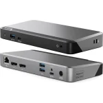 Alogic Universal Dual 4K Dockin USB-C Docking Station με DisplayPort 4K PD Ethernet και σύνδεση 2 Οθονών Γκρι DUPRDX2-WW - Image 10