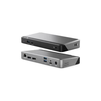 Alogic DX2 USB-C Docking Station με DisplayPort 4K PD Ethernet και σύνδεση 2 Οθονών Γκρι DUPRDX2-100