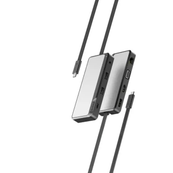 Alogic Fusion USB-C Docking Station με HDMI/DisplayPort 4K PD Ethernet και σύνδεση 3 Οθονών Γκρι FUPCVH