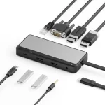 Alogic Fusion USB-C Docking Station με HDMI/DisplayPort 4K PD Ethernet και σύνδεση 3 Οθονών Γκρι FUPCVH - Image 2