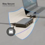 Alogic Fusion USB-C Docking Station με HDMI/DisplayPort 4K PD Ethernet και σύνδεση 3 Οθονών Γκρι FUPCVH - Image 3