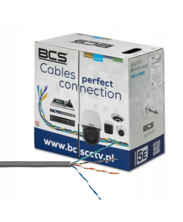 BCS U/UTP Cat.5e (Gigabit) Καλώδιο Δικτύου Ethernet 305m BCS-U/UTP-CAT5E-LSOH