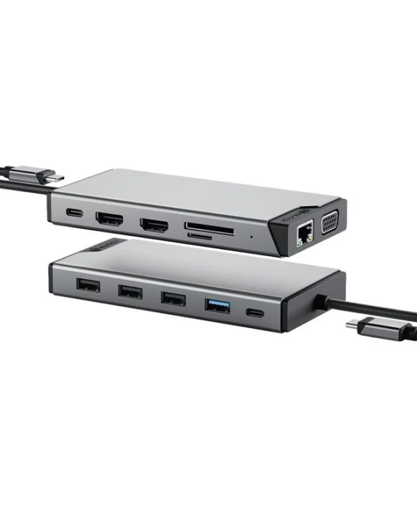 Alogic USB-C Docking Station με HDMI Ethernet και σύνδεση 3 Οθονών Ασημί (DUCDDV3)