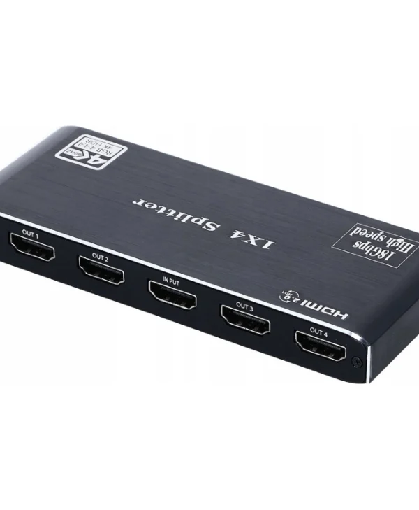 Διακοπτης Hdmi 2.0 1x4 Rozdzielacz Ultra Hd Uhd 4k Hdcp 2.2 Hdr10 Pawonik HDMI-SP-1/4-2.0