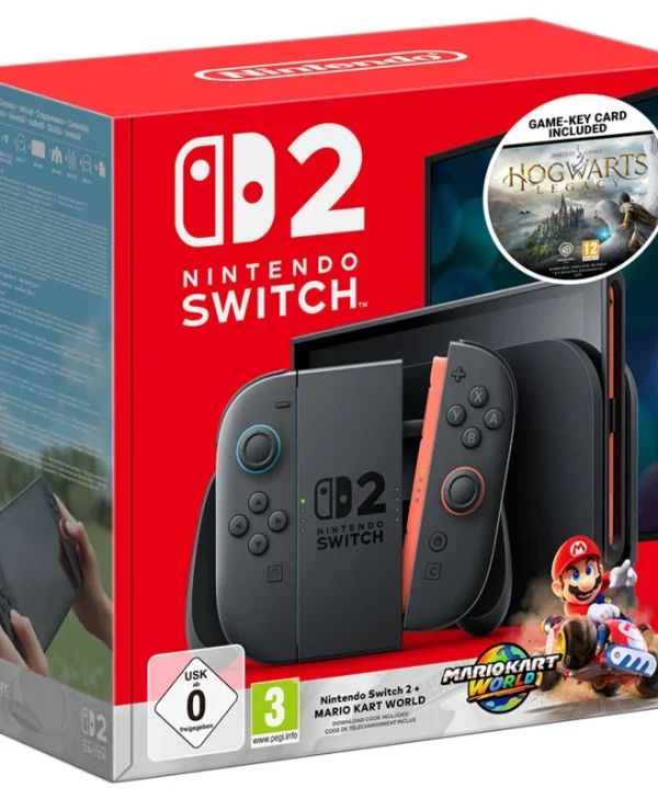 Nintendo Switch 2 256GB & Mario Kart World Bundle + Hogwarts Legacy Game-Key Card 5949106281010