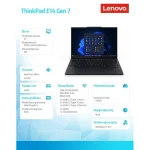 Lenovo ThinkPad E14 Gen 7 (Intel) 14" IPS FHD+ (Ultra 5-225U/16GB/512GB SSD/W11 Pro) (US Keyboard) 21SX007LPB - Image 12