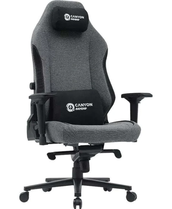 Canyon XLCH01 Υφασμάτινη Καρέκλα Gaming με Ρυθμιζόμενα Μπράτσα Γκρι 7383361