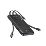 Charmast W1148 Power Bank 10000mAh 20W με 2 Θύρες USB-A και Θύρα USB-C Power Delivery Μαύρο