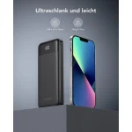 Charmast W1148 Power Bank 10000mAh 20W με 2 Θύρες USB-A και Θύρα USB-C Power Delivery Μαύρο - Image 2