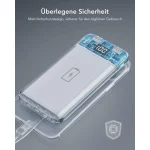 Charmast W1148 Power Bank 10000mAh 20W με 2 Θύρες USB-A και Θύρα USB-C Power Delivery Μαύρο - Image 4