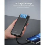 Charmast W1148 Power Bank 10000mAh 20W με 2 Θύρες USB-A και Θύρα USB-C Power Delivery Μαύρο - Image 5