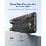 Charmast W1202 Power Bank 10000mAh 22.5W Power Delivery Μαύρο - Image 3