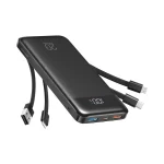 Charmast W2065 Power Bank 20000mAh 20W με 2 Θύρες USB-A και Θύρα USB-C Power Delivery / Quick Charge 3.0 Μαύρο