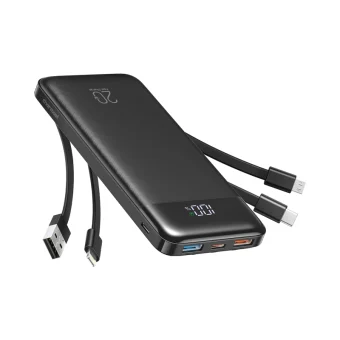 Charmast W2065 Power Bank 20000mAh 20W με 2 Θύρες USB-A και Θύρα USB-C Power Delivery / Quick Charge 3.0 Μαύρο