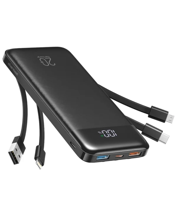 Charmast W2065 Power Bank 20000mAh 20W με 2 Θύρες USB-A και Θύρα USB-C Power Delivery / Quick Charge 3.0 Μαύρο