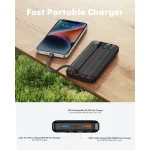 Charmast W2065 Power Bank 20000mAh 20W με 2 Θύρες USB-A και Θύρα USB-C Power Delivery / Quick Charge 3.0 Μαύρο - Image 8