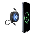 Charmast W1205 MagSafe Power Bank 10000mAh 20W με Θύρα USB-C Power Delivery Μαύρο