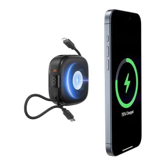 Charmast W1205 MagSafe Power Bank 10000mAh 20W με Θύρα USB-C Power Delivery Μαύρο
