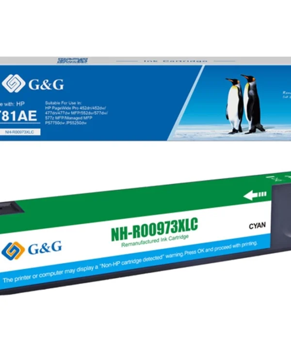G&g G&g Ink Cartridge Compatible Ink Ink Cartridge F6t81ae Cyan 7000s Nh-r00973xlc Hp Pagewide Pro 452 Pro 477 16478