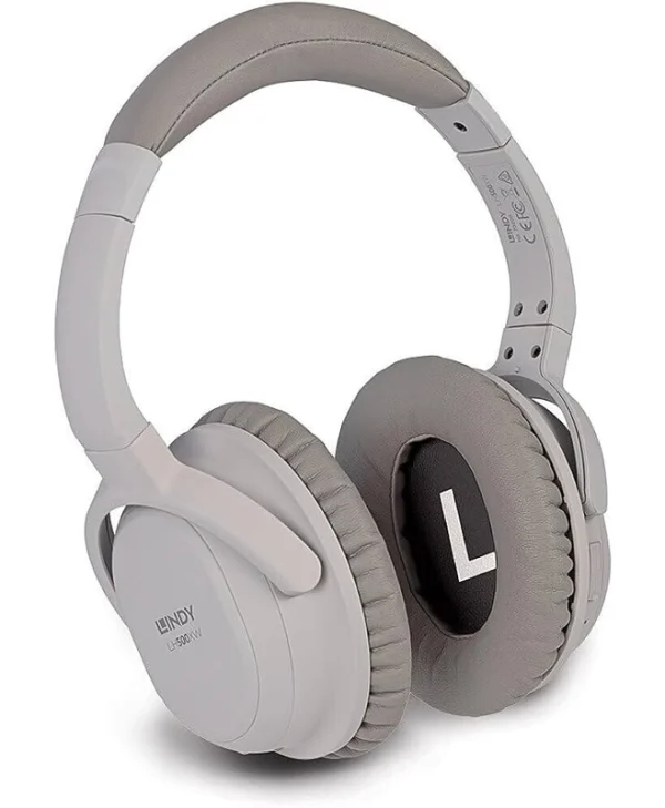 Lindy LH500XW Ασύρματα / Ενσύρματα Over Ear Ακουστικά με 15 ώρες Λειτουργίας Γκρι 73200