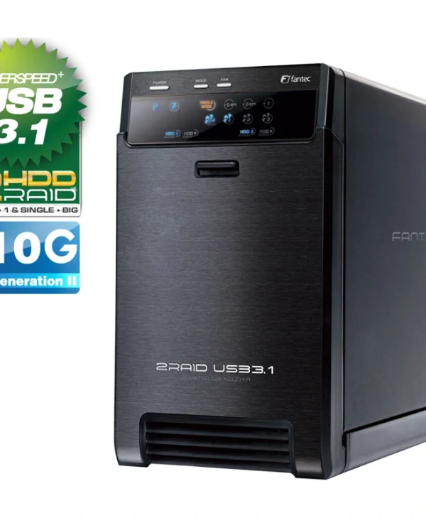 Fantec QB-X2U31R Θήκη για 2 Σκληρούς Δίσκους 3.5" SATA III με σύνδεση USB 3.1 Type-C 2133