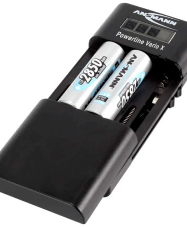 Ansmann Powerline Vario X USB Φορτιστής 2 Μπαταριών Li-ion/Ni-Cd/Ni-MH Μεγέθους AA/AAA 1001-0085