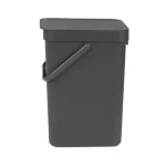 Brabantia Κάδος Απορριμμάτων Πλαστικός Γκρι 12lt 109805 - Image 2