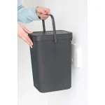 Brabantia Κάδος Απορριμμάτων Πλαστικός Γκρι 12lt 109805 - Image 6