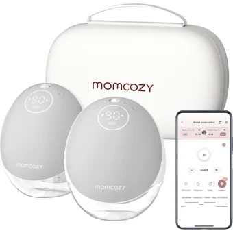 Momcozy M9 Φορητό Διπλό Θήλαστρο Μπαταρίας Γκρι 150ml BP225-GR71BA-A