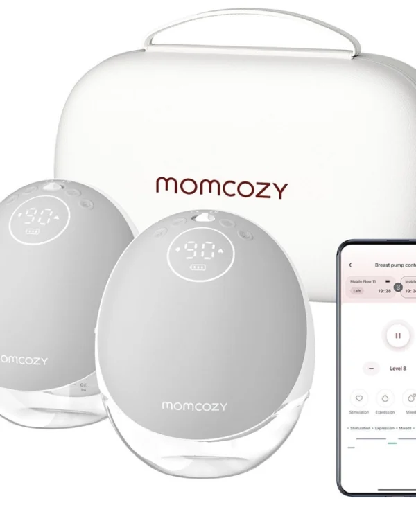 Momcozy M9 Φορητό Διπλό Θήλαστρο Μπαταρίας Γκρι 150ml BP225-GR71BA-A