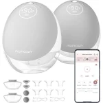 Momcozy M9 Φορητό Διπλό Θήλαστρο Μπαταρίας Γκρι 150ml BP225-GR71BA-A - Image 2