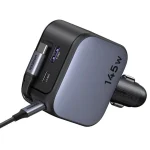 Ugreen EC604 Φορτιστής Αυτοκινήτου 145W 3A Γρήγορης Φόρτισης με Θύρες: 1xUSB 1xType-C μαζί με Καλώδιο Ενσωματωμένο Γκρι Χρώμα 55910B - Image 7
