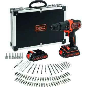 Black & Decker BDCHD18BAFC Κρουστικό Δραπανοκατσάβιδο Μπαταρίας 18V 2x1.5Ah BDCHD18BAFC-QW
