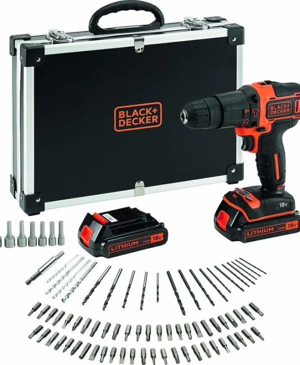 Black & Decker BDCHD18BAFC Κρουστικό Δραπανοκατσάβιδο Μπαταρίας 18V 2x1.5Ah BDCHD18BAFC-QW