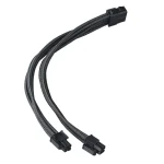 Silverstone 8-Pin EPS - 8-Pin PCIe Cable 0.3m Μαύρο (PP07E-EPS8B) - Image 2