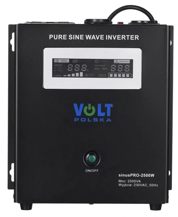 Volt Polska SINUS PRO Καθαρού Ημιτόνου Inverter Ισχύος 2500W με Τάση Εισόδου 24V (Μονοφασικό) 3SP250024W