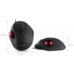 Perixx Perimice-517 Ergonomic Trackball Ενσύρματο Ποντίκι Μαύρο 11567 - Image 6