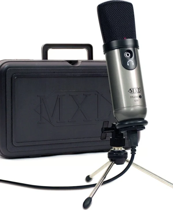 MXL Studio1-USB Πυκνωτικό Μικρόφωνο για Φωνητικά σε Ασημί Χρώμα MXL TEMPO WR