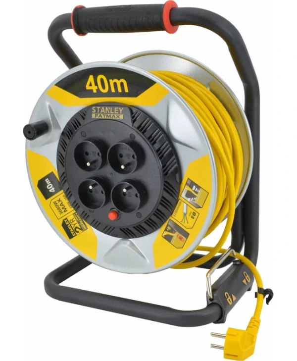 Stanley Μπαλαντέζα Καρούλι με Καλώδιο 40m Διατομή 3 x 1.5mm² και Γείωση ST-SXECDM2RBVE
