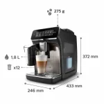 Philips Series 3300 Αυτόματη Μηχανή Espresso 1500W Πίεσης 15bar με Μύλο Άλεσης Μαύρη EP3347/90 - Image 3