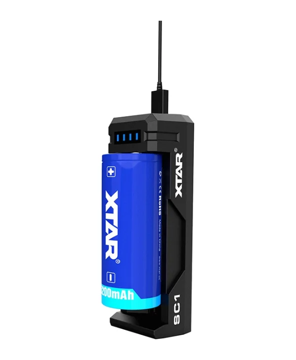 XTAR SC1 USB Φορτιστής Μπαταριών Li-ion Μεγέθους 18650/26650/14500